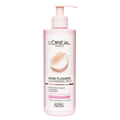 L'Oréal Paris Rare-Flowers Cleansing Milk Dry and Sensitive Skin (400ml)