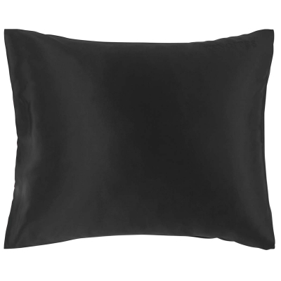 Lenoites Mulberry Silk Pillowcase 50x60 cm Black