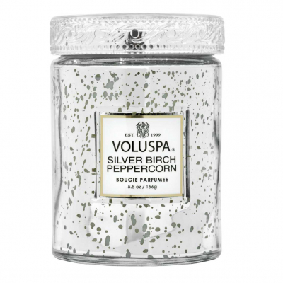 Voluspa Small Jar Candle Silver Birch Peppercorn 50h (156 g)