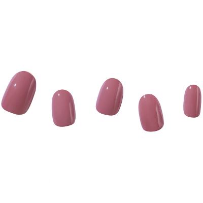 Dashing Diva Glaze Semi Cured Solid Color Gel Nail Strips Mauve Rose