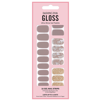 Dashing Diva Gloss Palette Gel Nail Strips Turn To Stone