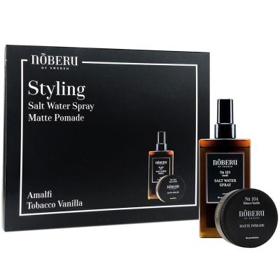 Noberu Styling: Saltwater Spray & Matte Pomade (80 + 200 ml)