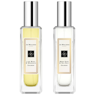 Jo Malone London Lime Basil & Mandarin + Wood Sage & Sea Salt Cologne Scent Pairing Duo (2 x 30 ml)