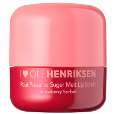 Ole Henriksen One Shot Pout Preserve Sugar Melt Lip Scrub Strawberry Sorbet (4 ml)