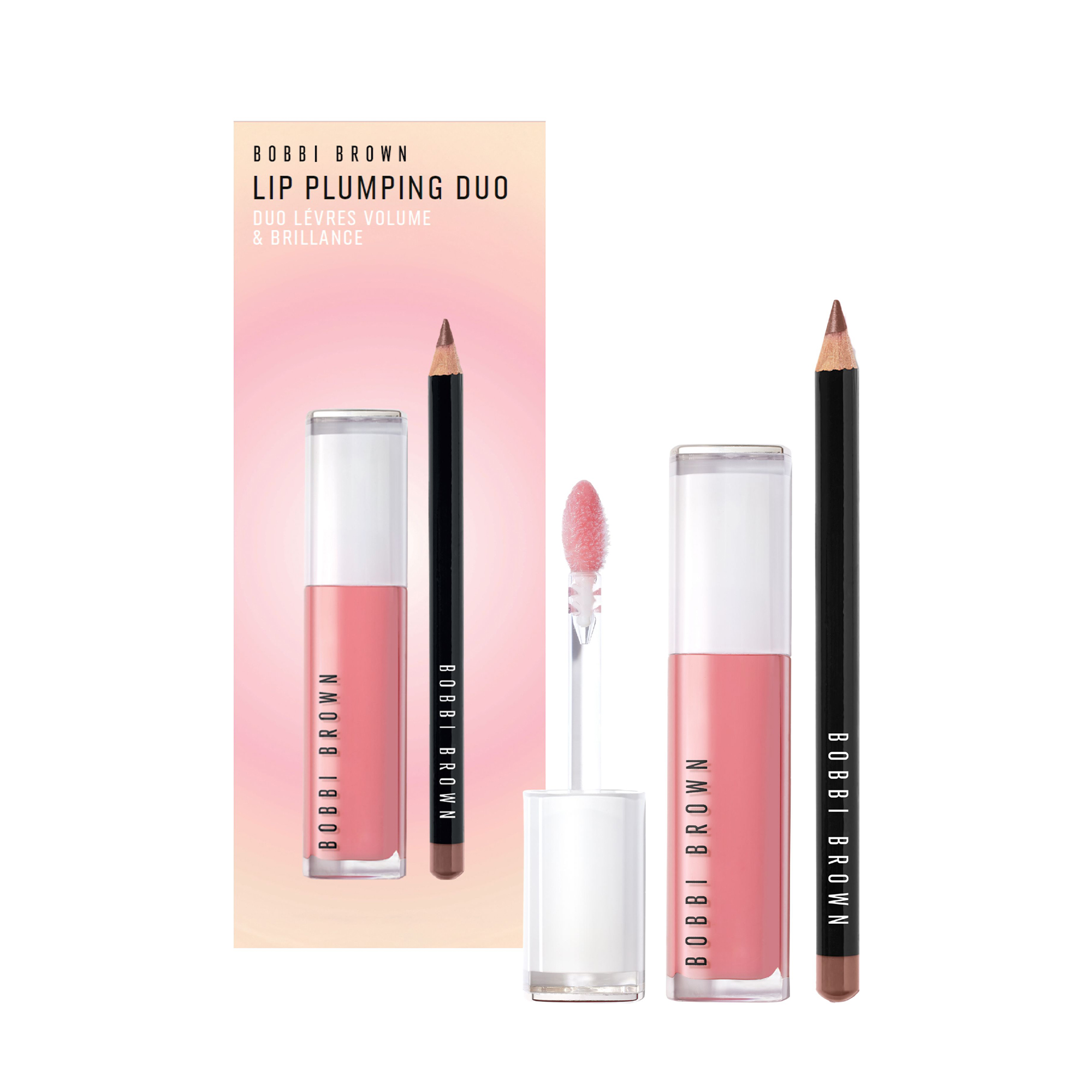 Bobbi Brown Plump Lips Set Bare Rose Pale Mauve (6 ml + 1,2 g)