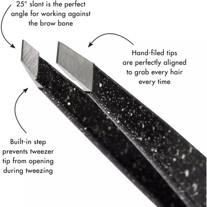 Slant Tweezer Sparkling Black Anniversary