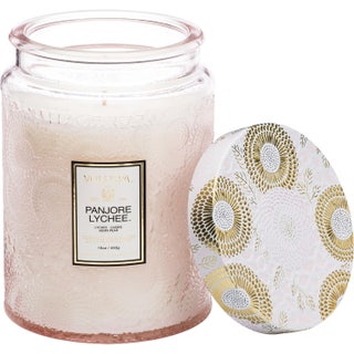 Voluspa Large Glass Jar Candle Panjore Lychee 100H