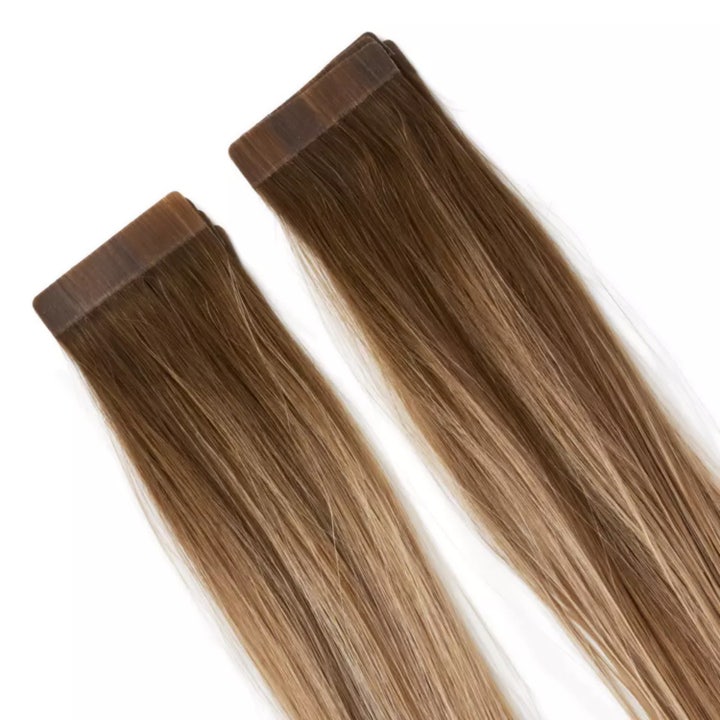 Premium Tape Extensions - Classic 4 Brown Ash Blonde Balayage B5.1/7.3 50