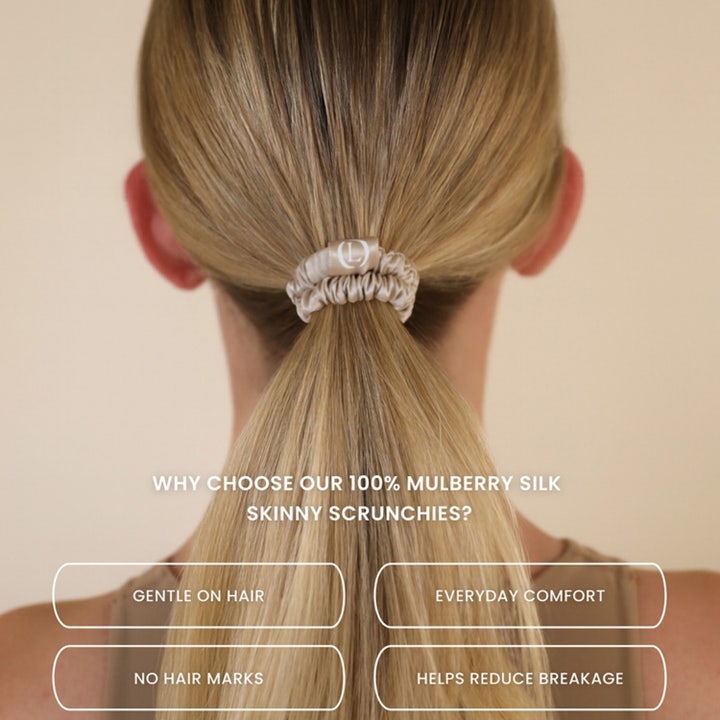Mulberry Silk Skinny Scrunchies